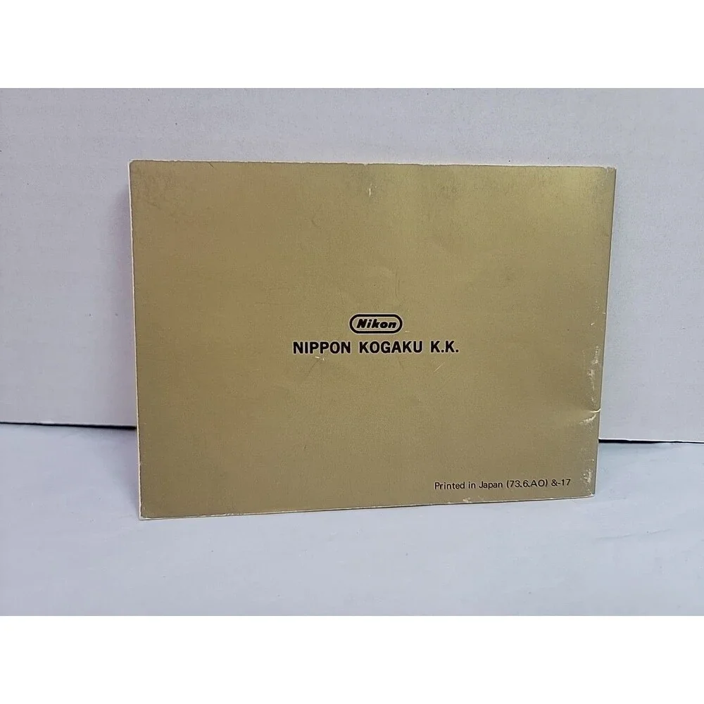 Vintage Nikon Photomic FTN Finder Instruction Manual Nippon Kogaku